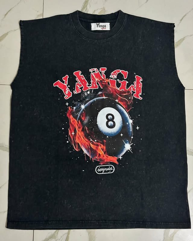YO Behind The 8 Armless Tee Black