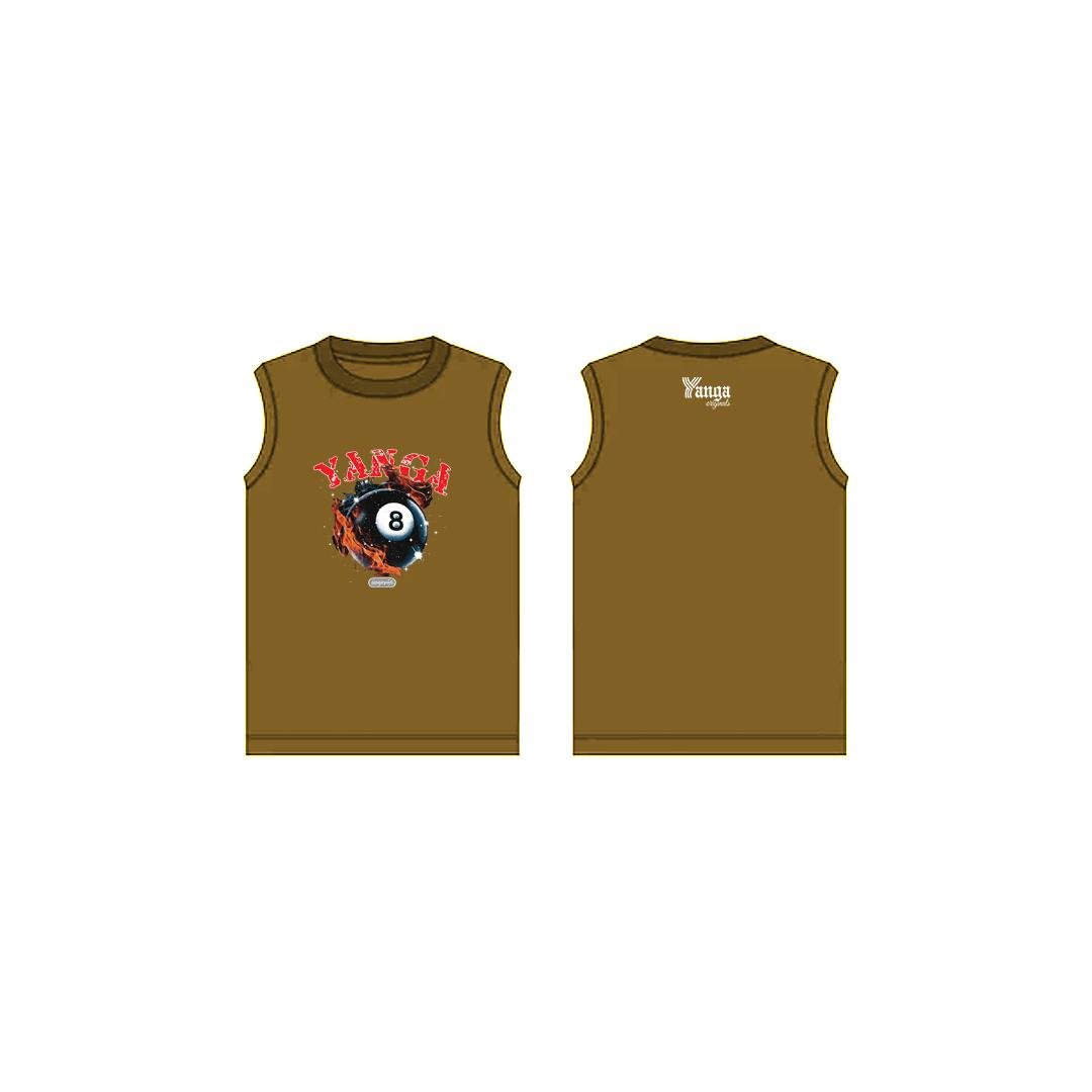 YO Behind The 8 Armless Tee Brown